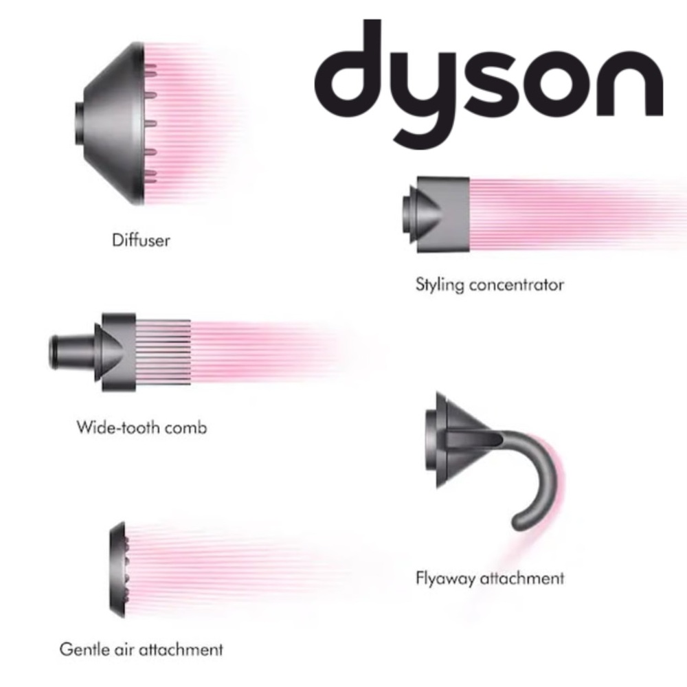 FIVE Dyson Supersonic Hair Dryer Accessories